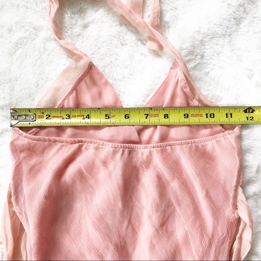 Pastel silk halter dress - Picture 12 of 14